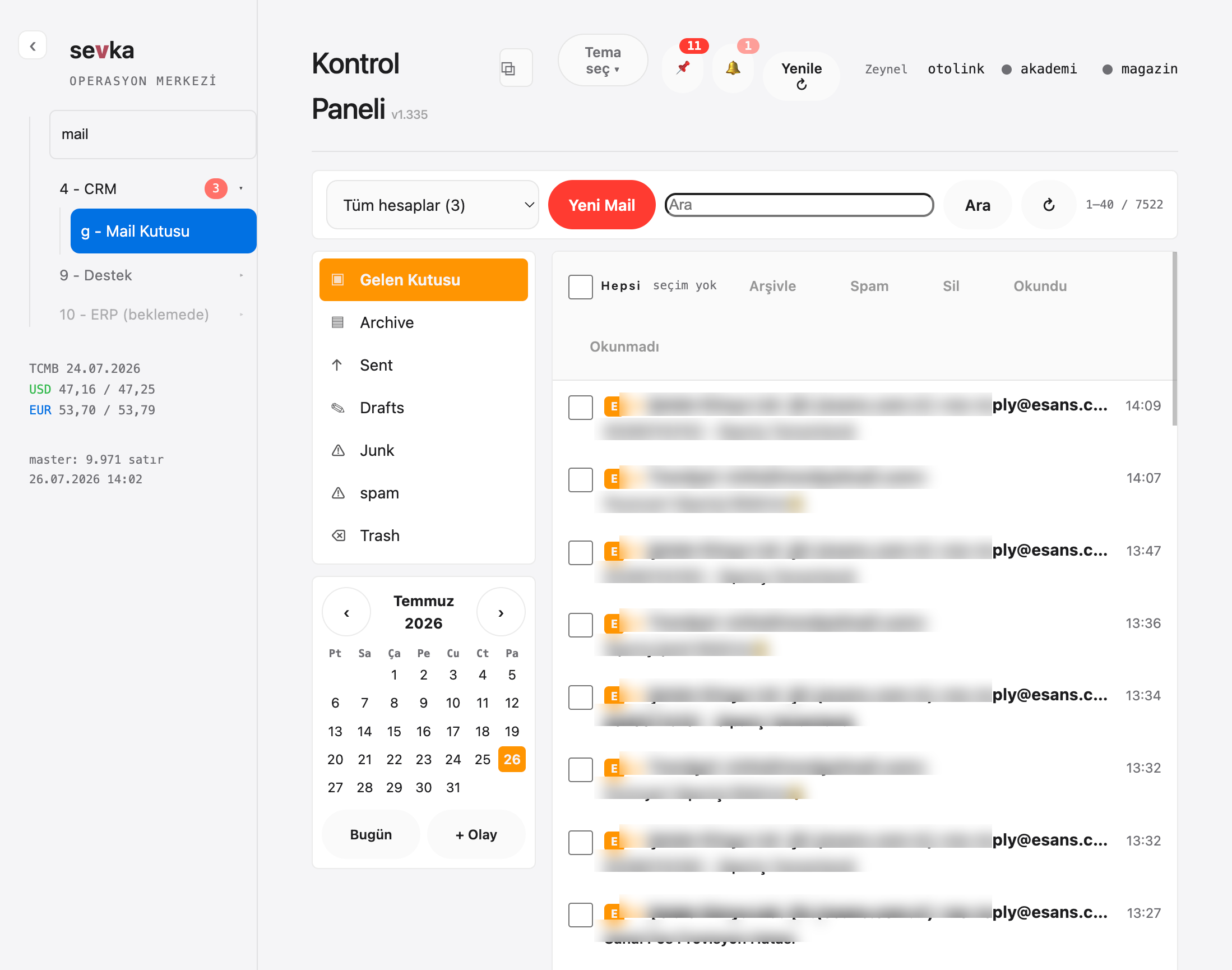 Gelen kutusu: Trendyol, site ve mail bildirimleri tek listede